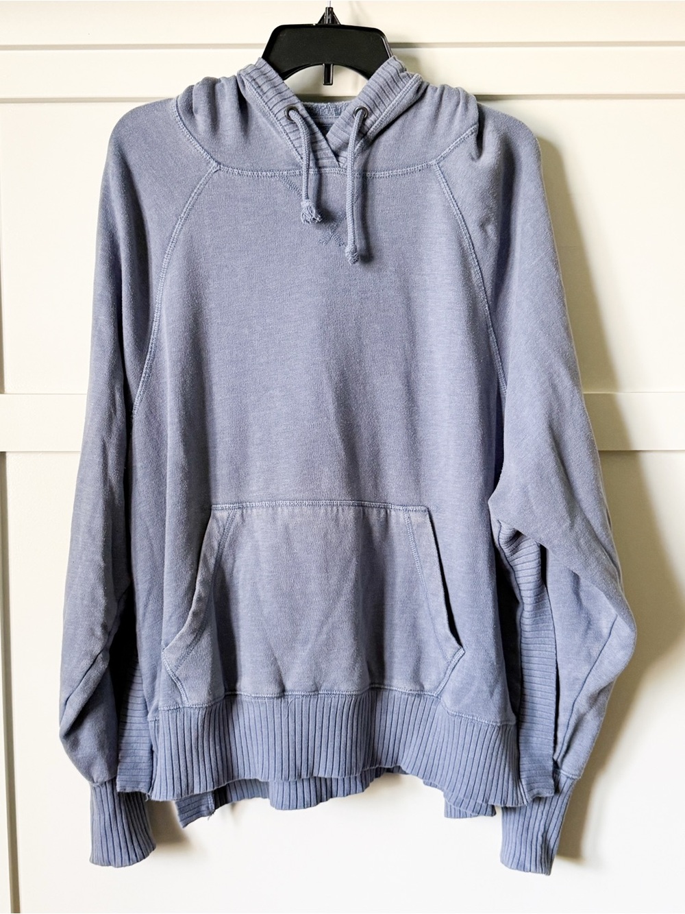 SO Good for Life Oversized Hoodie Blue Fleece Pullover Cozy Women's XL